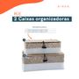 Imagem de Kit 2 caixas organizadoras armazenamento decorativa palha seagrass - Oikos