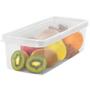 Imagem de Kit 2 Caixas Organizadoras de Geladeira Legumes Verduras Frutas 4,2L com Tampa Plástica