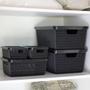 Imagem de Kit 2 caixas organizadoras multiuso jutta 16l preta