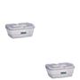 Imagem de Kit 2 Caixas Transparente P/ Armazenamento Multiuso Com Travas 10L