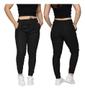 Imagem de Kit 2 Calça Feminina Jogger Bengaline Cintura Alta Skinny Lycra Cordão Moda Blogueira