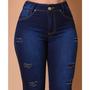 Imagem de KIT 2 Calça Jeans Feminina Levanta Bumbum Skinny,Slim Cintura Alta Com Lycra,Elastano