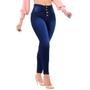 Imagem de Kit 2 Calça Jeans Feminina Skinny Cintura Alta Com Lycra Levanta Bumbum
