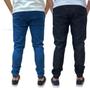 Imagem de Kit 2 Calça Jogger Masculina Jeans Sarja Com Punho Elástico