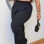 Imagem de Kit 2 Calças Feminina Pantalona Plus Size Duna Elegante Em Elasticidade Na Cintura Com Bolsos