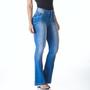 Imagem de Kit 2 Calças Flare Jeans HNO Jeans Petit Flare Azul FrisoAzul Stonada