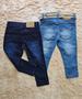 Imagem de kit 2 calças jeans bebe menino com elastano Tam 3 