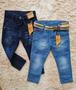 Imagem de kit 2 calças jeans bebe menino com elastano Tam 3 