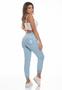 Imagem de Kit 2 Calcas Jeans Feminina Blogueira Jogger Cos Alto Lindas Country Versão Skinny Barra Justa