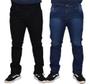 Imagem de Kit 2 Calças Jeans Lycra Masculina Plus Size Slim 100% Algodão Premium 