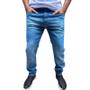 Imagem de kit 2 calças jeans Masculinas com lycra jeans sarja esporte fino dia a dia variações