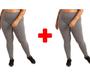 Imagem de Kit 2 Calças Legging Suplex Flanelado Peluciado Plus Size Feminina G1 G2 G3 G4 Feminino