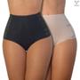 Imagem de Kit 2 Calcinha Cintura Alta Modeladora Redutora Culote Viére