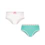 Imagem de Kit 2 Calcinhas Infantis 100% Algodão Selene 20650.001 Branco/Verde