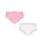 Imagem de Kit 2 Calcinhas Infantis 100% Algodão Selene 20650.001 Rosa/Branco