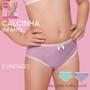 Imagem de Kit 2 Calcinhas Infantis 100% Algodão Selene 20650.001 Verde/Lilás