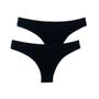 Imagem de Kit 2 Calcinhas Tanga Try Basics Algodão Cotton Básica Lisa Moda Lingerie