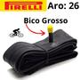 Imagem de Kit 2 Câmaras De Ar Pirelli Bicicleta  Aro 26 Bico Grosso 33mm