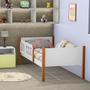 Imagem de Kit 2 Camas Solteiro Ônix com 1 Cama Auxiliar - Branco/mel - Divaloto Móveis