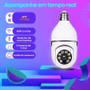 Imagem de kit 2 Câmera Ip Segurança Lampada Panoramica Wifi Espia prova d'agua giratoria