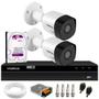 Imagem de Kit 2 Câmeras Bullet HD 720p VHD 3130 B G6 3,6mm - 30m IP67 + DVR Intelbras MHDX 1204 4 Canais + HD 2TB Purple