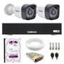 Imagem de Kit 2 Câmeras de Segurança Full HD 1080p 2MP Bullet 20 Metros Infravermelho Tudo Forte + Gravador Digital de vídeo Intelbras MHDX 1104-C + HD 1TB