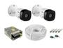 Imagem de Kit 2 Cameras de Seguranca intelbras 20m Infra Vermelho 24 Leds HD c/ acessórios