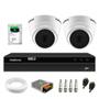 Imagem de Kit 2 Câmeras Dome VHL 1220 D G2 HDCVI 2mp Full HD 1080p + DVR Gravador de Video Inteligente Intelbras MHDX 1204 4 Canais + HD 2TB Skyhawk