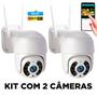 Imagem de Kit 2 Câmeras Externas Wi-Fi IP 360º Full HD