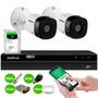 Imagem de Kit 2 Câmeras Intelbras VHD 1230 B Full HD 1080p Bullet Visão Noturna 30m IP67 DVR Intelbras MHDX 1204 4 Canais HD 2TB BarraCuda