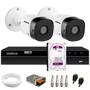 Imagem de Kit 2 Câmeras Intelbras VHD 1230 B Full HD 1080p Bullet Visão Noturna de 30 metros IP67 + DVR Intelbras MHDX 1204 4 Canais + HD 1TB Purple