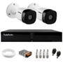 Imagem de Kit 2 Câmeras Intelbras VHD 1230 B Full HD 1080p Bullet Visão Noturna de 30 metros IP67 + Dvr Tudo Forte TFHDX 3304 4 Canais Com App Xmeye