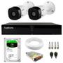 Imagem de Kit 2 Câmeras Intelbras VHL 1120 B HDCVI Lite HD 720p Lente 3.6mm Visão Noturna 20m IP66 + Dvr Tudo Forte TFHDX 3304 4 Canais + HD 2TB BarraCuda