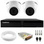 Imagem de Kit 2 Câmeras Intelbras VHL 1120 D HDCVI Lite Dome HD 720p Lente 3.6mm Visão Noturna 20m + Dvr Tudo Forte TFHDX 3304 Full HD 4 Canais Com App Xmeye