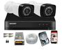 Imagem de Kit 2 Cameras Segurança 720p Hd Dvr Hikvision 4ch Alta Resolução c/ Acessórios+hd 1 Tb