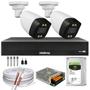 Imagem de Kit 2 Câmeras Segurança FullColor Visão Noturna Colorida 1080p 2.8mm Dvr Intelbras 1tb