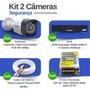 Imagem de Kit 2 Câmeras TF 1220 Bullet Full HD 1080p Alta definição, Lente 2.8mm, Visão Noturna 20M, IP66 + DVR Intelbras MHDX 3004-C 4 Canais