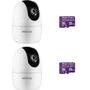 Imagem de Kit 2 Câmeras Wi-Fi Inteligente 360 Com Alarme e Armazenamento em Nuvem + Cartão de Memória 32 GB iM4 C Intelbras