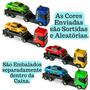 Imagem de Kit 2 Caminhão de brinquedo reboque prancha + 2 carros esportivos inclusos Presente Menino