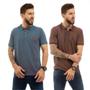 Imagem de Kit 2 Camisa Gola Polo Masculina Casual Reta Estilo Moderna