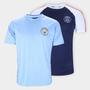 Imagem de Kit 2 Camisas Manchester City + Paris Sain-Germain Masculina