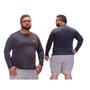 Imagem de Kit 2 Camisas Térmica Masculina Plus Size Uv50+ Segunda Pele Proteção Solar