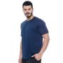 Imagem de Kit 2 Camiseta DryFit Modelagem SlimFit Para Esportes e Corrida Masculina de Academia 100%Poliester Preta e Azul Marinho