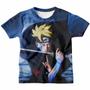 Imagem de Kit 2 Camiseta Infantil Menino Camisa EStampa 3D Naruto Sasuke e Boruto