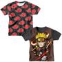 Imagem de Kit 2 Camiseta Infantil Menino Naruto Nuvem Shippuden Camisa Akatsuki