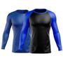 Imagem de KIT 2 Camiseta Longa Térmica Blusa Esportiva Longa Rash Guard Corrida Jiu Jitsu Proteção UV Dry Fit