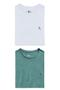 Imagem de Kit 2 Camisetas Brasa Verde E Branca Pica Pau Bordado Reserva