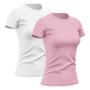 Imagem de Kit 2 Camisetas Feminina Dry Básica Lisa Proteção Solar UV Térmica Camisa Blusa
