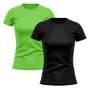 Imagem de Kit 2 Camisetas Feminina Dry Fit Proteção Solar UV Básica Lisa Treino Academia Passeio Fitness Ciclismo Camisa