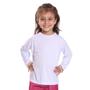 Imagem de Kit 2 Camisetas Infantil Menina Proteção UV Térmica Solar Manga Longa Camisa Praia Esporte